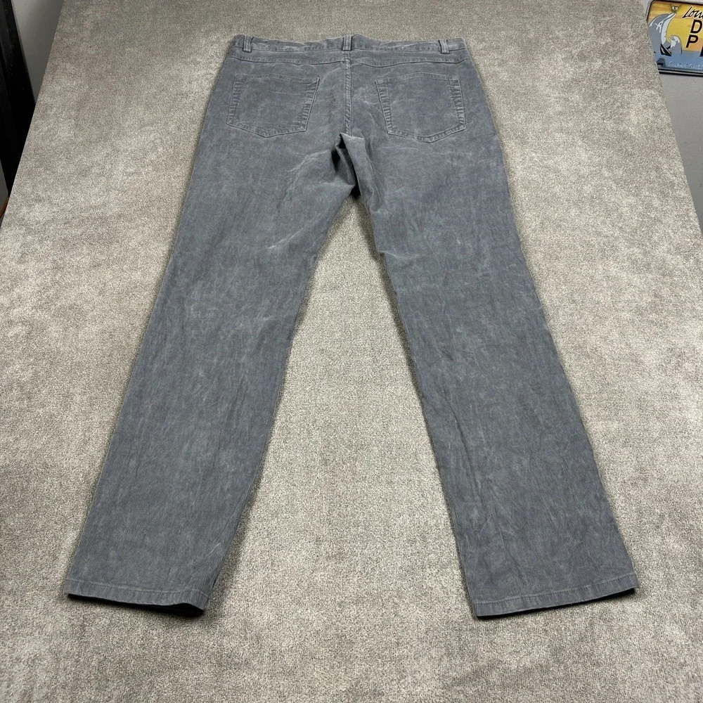 Brooks Brothers Pants Mens 34 x 32 Gray Corduroy 5 Pocket Chino Casual Stretch